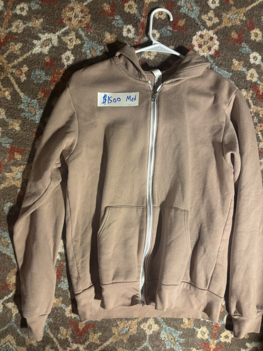 Bella Canvas Men's Zip-Up Hoodie Taupe